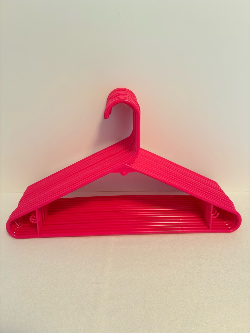 Pink Plastic Hangers Standard Adult Size Set of 15